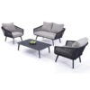 Barcelona 4-delige Stoel-bank Loungeset Met Salontafel -Tuinartikelen Winkel barcelona 4 delige stoel bank loungeset met salontafel 1