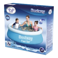 Bestway Opblaasbaar Zwembad - Fast Set - 183x51cm -Tuinartikelen Winkel bestway opblaasbaar zwembad fast set 183x51cm 5