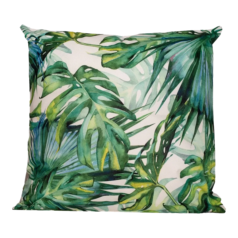 Buitenkussen Monstera 60x60cm - Tuinkussen 3 Buitenkussen Monstera 60x60cm - Tuinkussen
