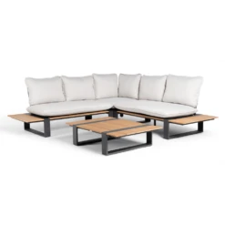 Dawson Teak Loungeset Complete Dove