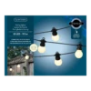 Lumineo Feestverlichting Lichtsnoer - Bolvorm- 950cm - 20 LEDS - Warm Wit -Tuinartikelen Winkel feestverlichting lichtsnoer bolvorm 950cm 20 leds warm wit netstroom 1 3