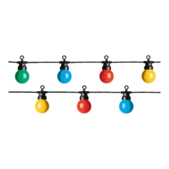 Lumineo Feestverlichting Lichtsnoer - Bolvorm - Twinkel Effect - 950cm - 20 LEDS - Multi -Tuinartikelen Winkel feestverlichting lichtsnoer bolvorm twinkel effect 950cm 20 leds multi netstroom 4 3