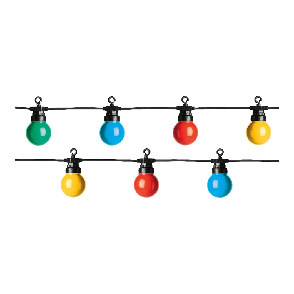 Lumineo Feestverlichting Lichtsnoer - Bolvorm - Twinkel Effect - 950cm - 20 LEDS - Multi - Afbeelding 4