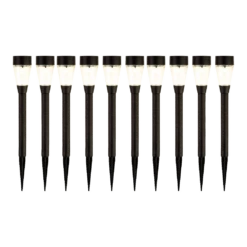 Lumineo LED Solar Tuinlamp - D6 X H32cm - Zwart - 10st. -Tuinartikelen Winkel led solar tuinlamp d6 x h32cm zwart 10st solar 4