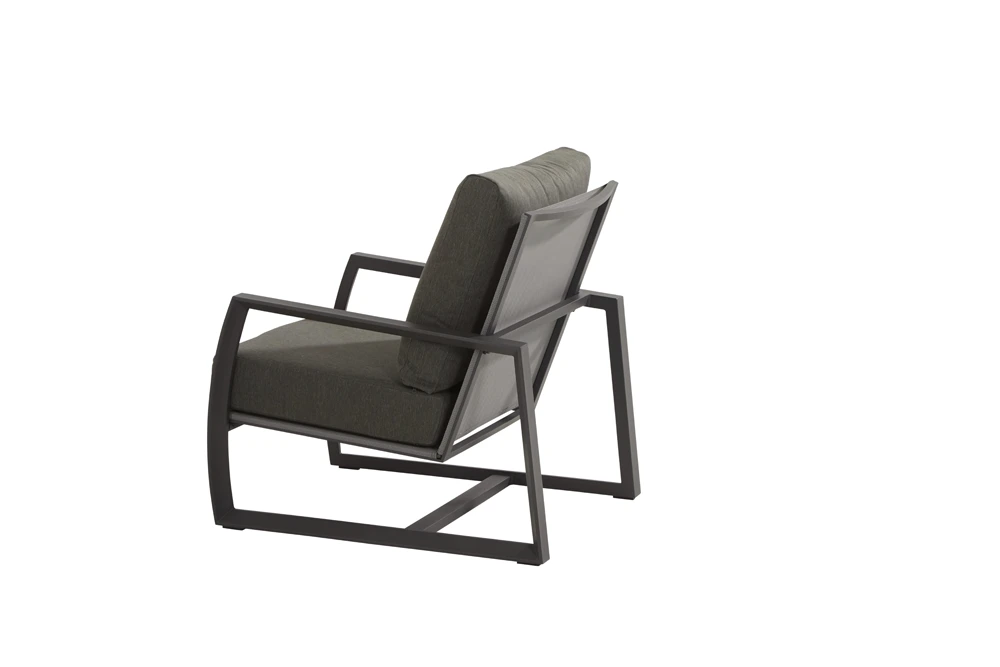 Mauritius Lounge Stoel - Antraciet - Incl. Kussens 4 Mauritius Lounge Stoel - Antraciet - Incl. Kussens - Afbeelding 2