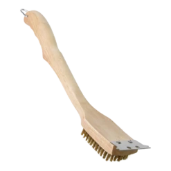 Messing Grillborstel Met Houten Handvat - Napoleon -Tuinartikelen Winkel messing grillborstel met houten handvat napoleon 2 9