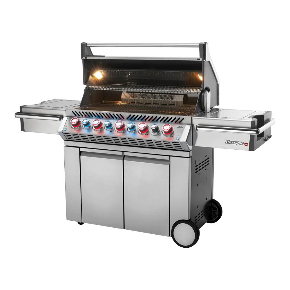 Napoleon Prestige PRO 665 - RVS Met Infrarode Zij- En Achterbranders - Incl. Draaispit - Gas Barbecues - Afbeelding 2