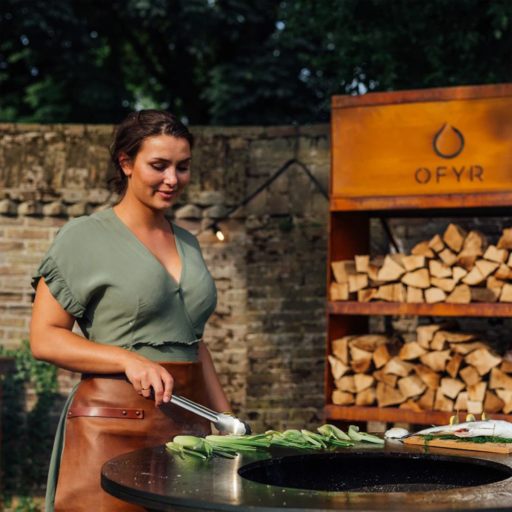 OFYR Leren Schort Bruin 5 OFYR Leren Schort Bruin - Afbeelding 3