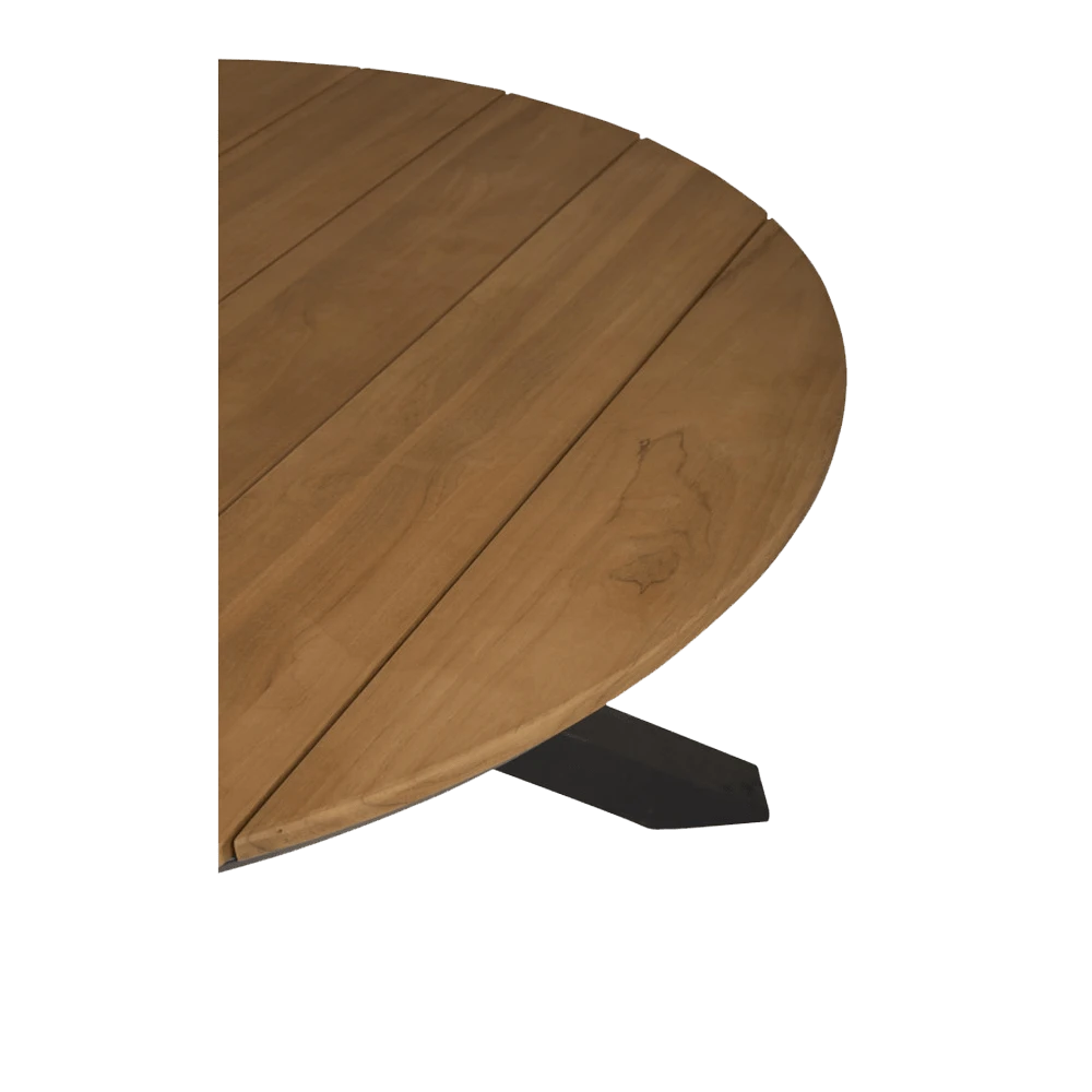 Omnigo Dining Tafel - 150 U00d8 Cm - Teak 4 Omnigo Dining Tafel - 150 U00d8 Cm - Teak - Afbeelding 2