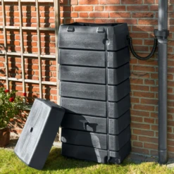 Regentank 276L Kunststof - Antraciet - H135x60x40cm - Nature -Tuinartikelen Winkel regentank 276l kunststof antraciet h135x60x40cm 4 1