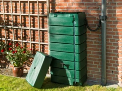 Regentank 276L Kunststof - Groen - H135x60x40cm - Nature -Tuinartikelen Winkel regentank 276l kunststof groen h135x60x40cm 5 4