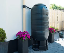 Regenton 250L Kunststof 'slimline' - Groen H121x50x50cm - Nature -Tuinartikelen Winkel regenton 250l kunststof slimline groen h121x50x50cm 7