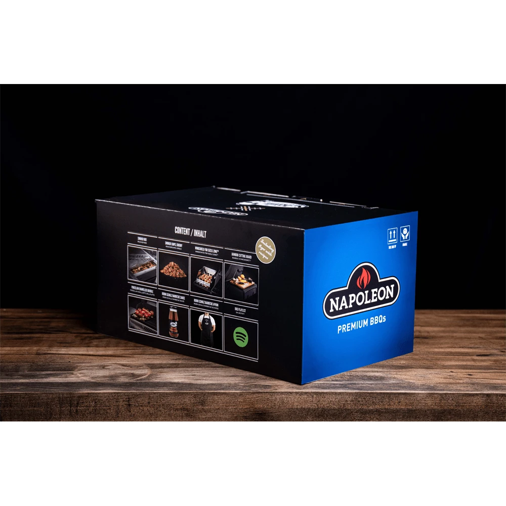 Robin Schulz Limited Edition Napoleon Freestyle 425 + Accessoires Pakket - Graphite - 5 Branders Met Sizzle Zone Zijbrander - Gas Barbecues - Afbeelding 3