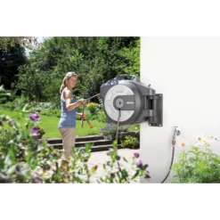 Roll-up Auto Met Broes - 35m - Wit - Gardena -Tuinartikelen Winkel roll up auto met broes 35m wit gardena 5 9