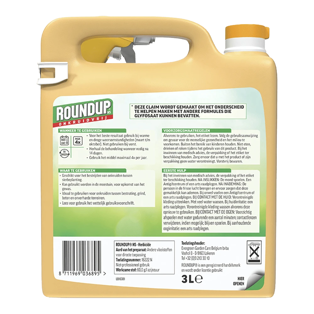 ROUNDUPu00ae NS Natuurlijk Onkruidvrij Onkruidspuit 3L - Onkruid En Aanslag 4 ROUNDUPu00ae NS Natuurlijk Onkruidvrij Onkruidspuit 3L - Onkruid En Aanslag - Afbeelding 2