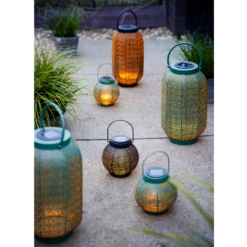 Lumineo Solar Lantaarn - LED - D20 X H36cm - Zwart/Goud -Tuinartikelen Winkel solar lantaarn led d20 x h36cm zwart goud solar 3 3