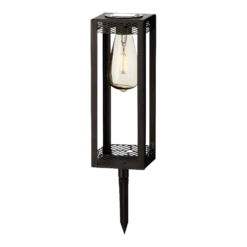 Lumineo Solar Set Met Tuinlamp En Lantaarn - LED - D10.5 X H80cm - Zwart - 4st. -Tuinartikelen Winkel solar set met tuinlamp en lantaarn led d105 x h80cm zwart 4st solar 4 3