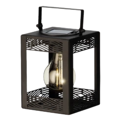 Lumineo Solar Set Met Tuinlamp En Lantaarn - LED - D10.5 X H80cm - Zwart - 4st. -Tuinartikelen Winkel solar set met tuinlamp en lantaarn led d105 x h80cm zwart 4st solar 5 3