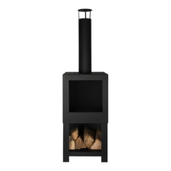 Tuinhaard Met Houtopslag - Fancy Flames