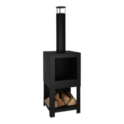 Tuinhaard Met Houtopslag - Fancy Flames -Tuinartikelen Winkel tuinhaard met houtopslag fancy flames 3