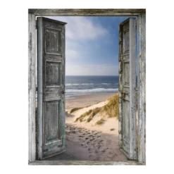 Tuinposter Stranddeur - L - 90x120cm