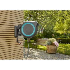 Wandslangenbox RollUp - M/L - 25m - Blauw - Gardena -Tuinartikelen Winkel wandslangenbox rollup m l 25m blauw gardena 5 7