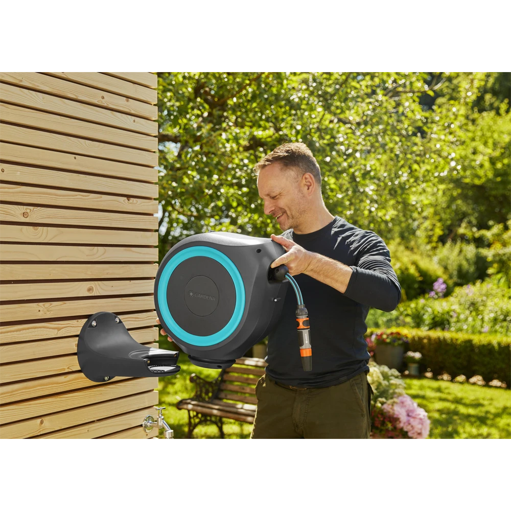 Wandslangenbox RollUp - S - 15m - Blauw - Gardena 6 Wandslangenbox RollUp - S - 15m - Blauw - Gardena - Afbeelding 4