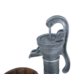 Waterornament Pomp Met Vaten - 74cm Hoog - Polystone -Tuinartikelen Winkel waterornament pomp met vaten 74cm hoog polystone 4